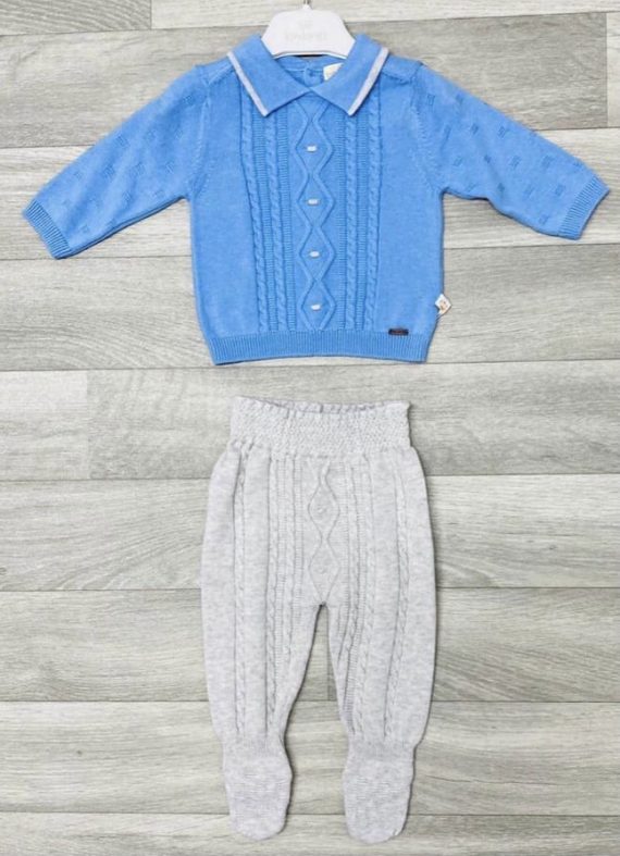 BABY BOY KNIT COTTON OUTFIT