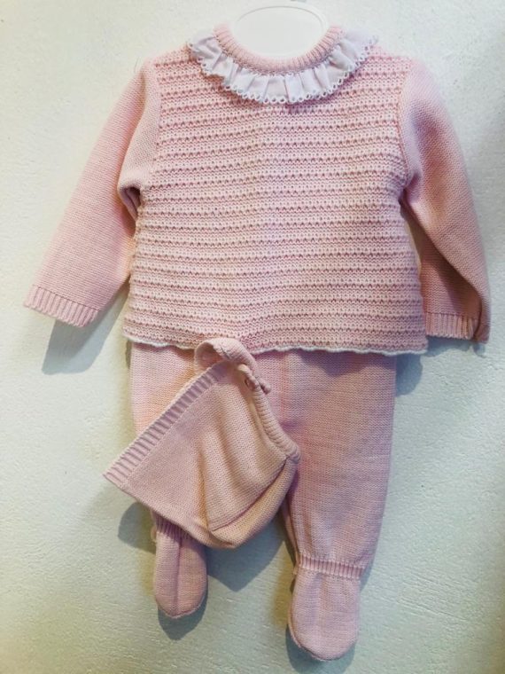 Knit Outfit and Bonnet
