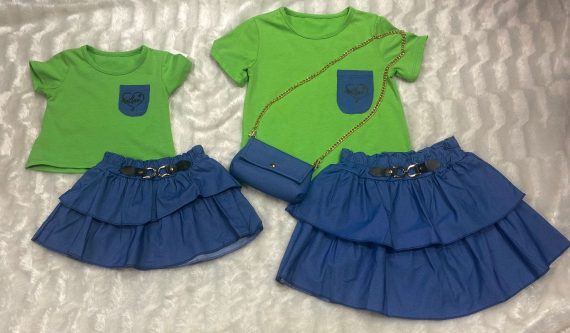 GIRL'S TOP & SKIRT SET